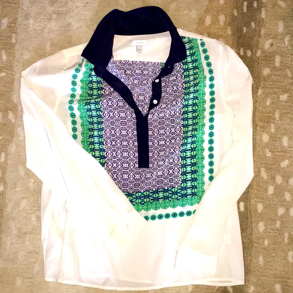 J Crew vintage silk blouse